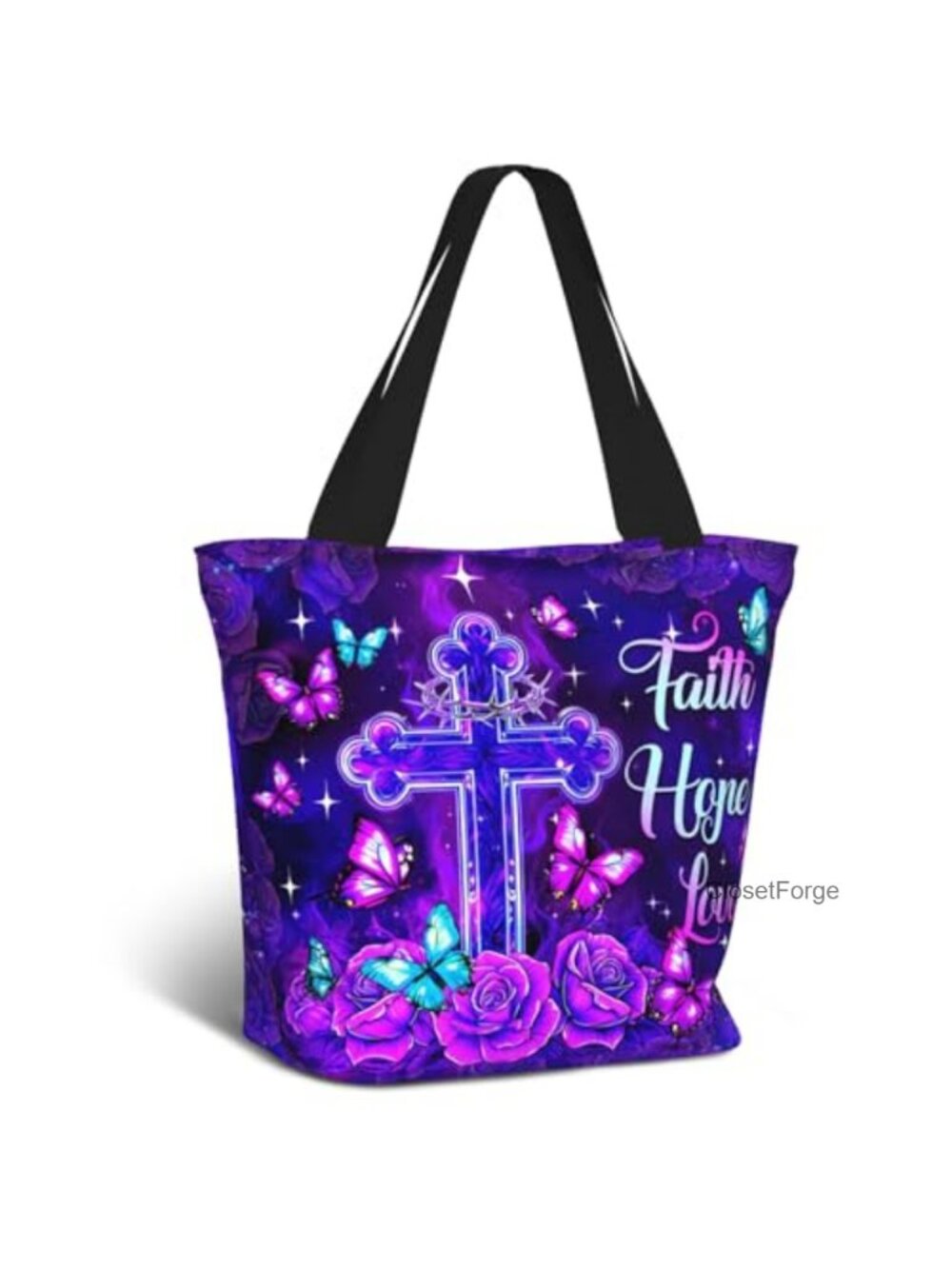 Religious Tote Bag for Women, Waterproof Polyester Church Bible Shoulder Bag